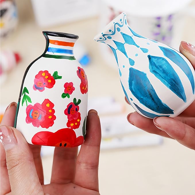 Permanent Marke Ceramics Pens 12 Colors Porcelain Paint Brush Pen for Both Glazed and Unglazed Ceramics Christmas Decoration Wine Markers for Adults