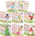 24 PCS Fairy Stickers for Kids, Make a Face Sticker with 8 Unique Designs Fairy, Frog, Mushroom, Make Your Own Stickers for Girls Birthday Party Favors, Goodie Bags, DIY Crafts