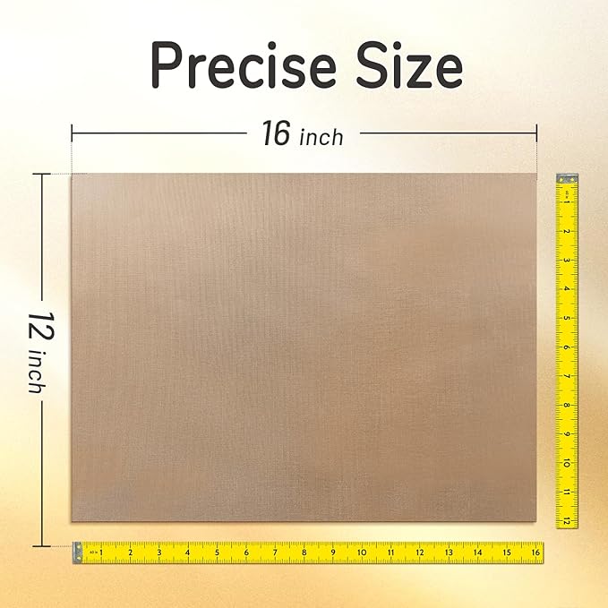 TransOurDream 5 Pack PTFE Teflon Sheets M Size 16 x 12" Ironing Protecter and Sublimation Paper Heat Transfer Paper Reusable Heat Resistant Craft Mat