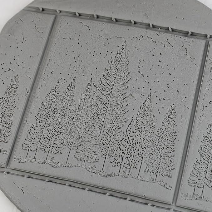 Winter Forest Clay Texture Roller (4") - Winter Set #01 - Embossing Pattern Roller for Polymer & Ceramic Clay, Pottery & Crafts