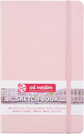 Tarens T9314-012M Art Creations Sketchbook, Drawing Notebook, 5.1 x 8.3 inches (13 x 21 cm), Pastel Pink, Thickness: 4.9 oz/sq ft (140 g/m2), Fine, Acid Free Paper, 80 Sheets Bound