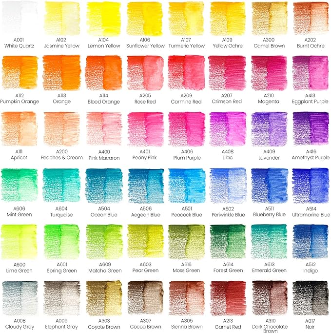 Arteza Watercolor Pencils, 48 Colored Drawing Pencils for Artists, Water Color Pencils in Tin Box, Art Supplies for Coloring, Blending and Layering