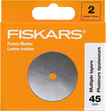 Fiskars 45mm Rotary Blade 2-Pack, Replacement Blades for Rotary Cutters, Precision Cutting for Quilting and Sewing
