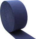 Dortrue 2 Inch 5 Yards Navy Blue Sewing Elastic Band Heavy Stretch High Elasticity Elastic Spool for Sewing Pants Waistband, Straps, Craft DIY Projects
