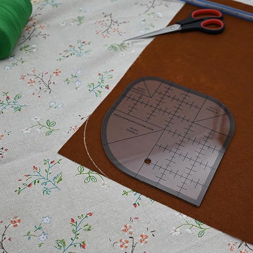 Curved Corner Cutter Ruler, Quilting Sewing Ruler, Sewing Patchwork Template for DIY, Multifunctional Tool