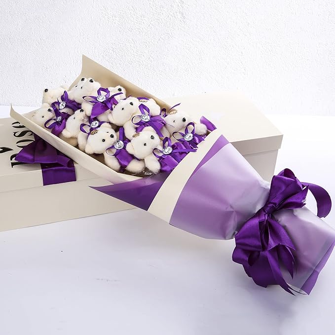 LIUYAXI Purple Satin Ribbon, Double Faced 5/8" X Continuous 25 Yards Ribbons Perfect for Gift Wrapping Bows Bouquet Wedding Craft and More