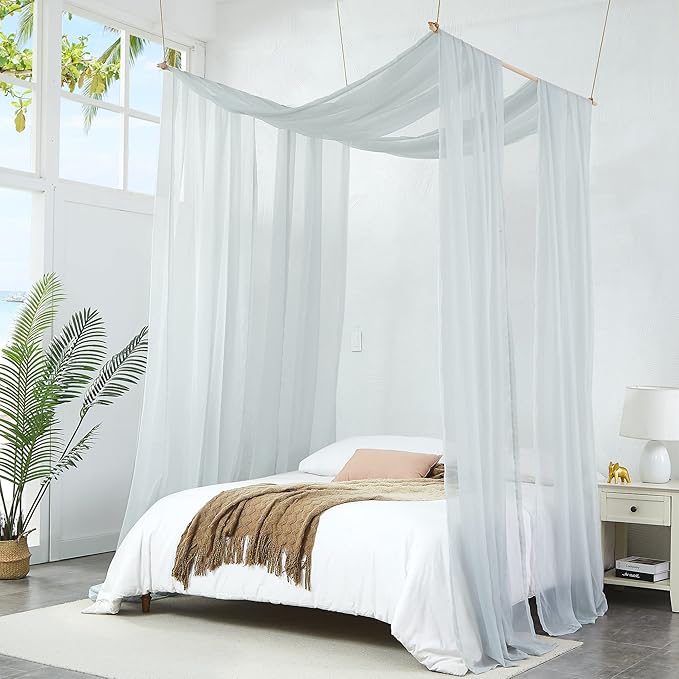 Warm Home Designs XXL Wedding Arch Draping Fabric Bundle Has 2 360 Inch (30 FT; 10 Yards) Scarves in Grey Fabric for Ceremony, Wedding Decoration. AD Silver & Silver 360”