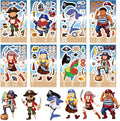 Pirate Make a Face Stickers – 24 Sheets Mix & Match Pirate Expression & Accessories, DIY Face Stickers for Journaling, Scrapbooking, Creative Collage