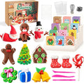 Christmas Air Dry Modeling Clay Kids, DIY Polymer Clay Kit Ultra Light & Soft, Creatibles Play Dough Set Best Christmas Arts and Crafts Gifts for Kids Boys Girls Beginners