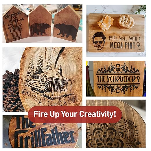 Torch Paste - The Original Wood Burning Paste | Made in USA Heat Activated Non-Toxic Paste for Crafting | Accurately & Easily Burn Designs on Wood, Canvas, Denim & More - Pack of 2 Jars + 2 Squeegees