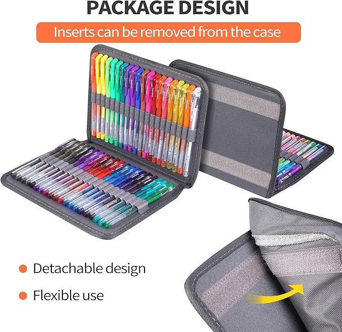 240 Pack Set 120 Colored Gel Pen with 120 Refills, Fine Tip Glitter Gel pens for Adults Artists Coloring Books Drawing Crafts Scrapbooks Bullet Journaling