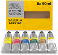 Winsor & Newton Galeria Acrylic Paint, 6 x 60ml (2--oz) Tube Paint Set