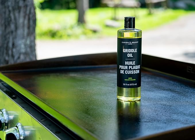 CARON & DOUCET - 100% Plant-Based Griddle Oil & Seasoning Set: Best For Maintaining, Protecting & Conditioning Griddle!