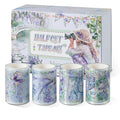 Snycler Pre-Cut Purple Rhyme Themed PET Washi Tapes - Vintage Aesthetic Tape Stickers for Journaling, Scrapbooking, Junk Journals, Crafts, Planners - 4 Rolls