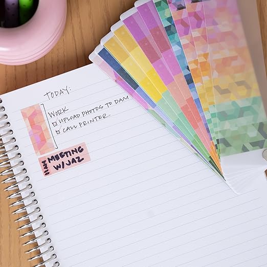 Erin Condren Washi Tape Fan, Hexagon Washi Sticker Strips Booklet, Washi Tape Sticker Collection for Adding More Fun and Functionality to Planners, Calendars, Journals and Paper Crafts