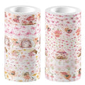 12 Rolls of Pink Fairy Washi Tape, Cute Elf Butterfly Mushroom Decorative Washi Masking Tape Paper Stickers for Journals, Planners, Scrapbooking, Party Decorative Tape, Crafts DIY