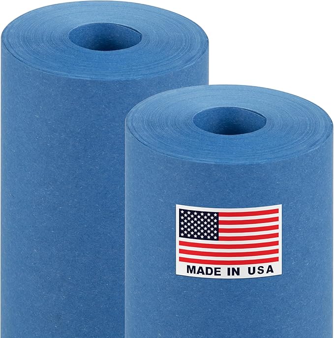 18" x 1200" (100 ft) Dark Blue Kraft Paper Roll (Value Pack of 2), 45 lbs Thickness, Made in USA Colored Kraft Paper for School, Bulletin Board - Odorless, Non-Toxic, Safe for Kids