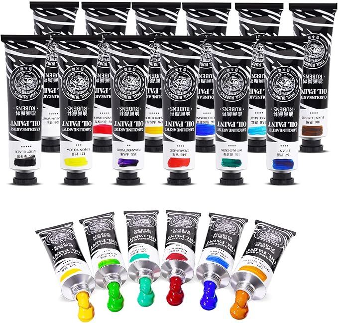 Paul Rubens Artist Oil Paint,18 Vibrant Colors with Great Lastfastness, 60ml Large Capacity Tubes, Oil Paint Set Supplies for Artists, Students, Beginners