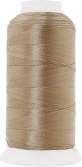 Mandala Crafts Khaki Heavy Duty Thread - 1500 Yds Tex 70 Bonded Polyester Threads for Sewing Drapery, Jeans, Leather, Hair, Outdoor Marine Upholstery