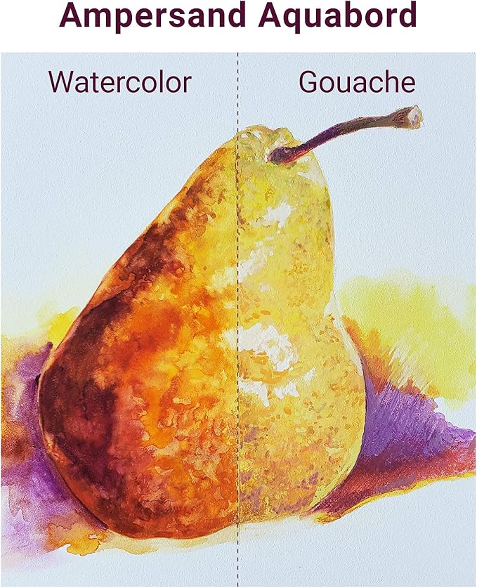 Ampersand Art Supply Watercolor Painting Panel: Museum Series Aquabord, 1/8 Inch Flat Profile, 12" x 12"