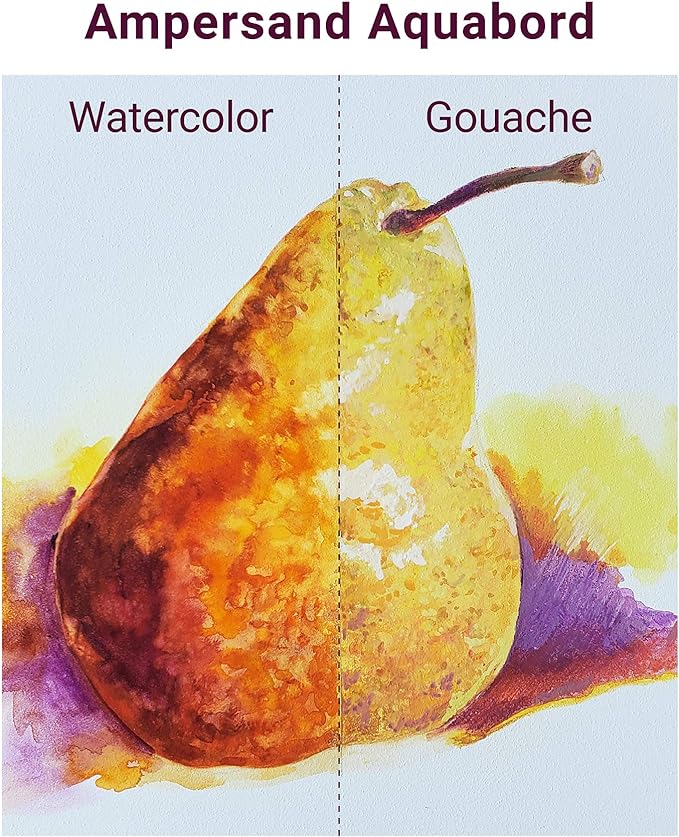Ampersand Art Supply Watercolor Painting Panel: Museum Series Aquabord, 2 Inch Cradled Profile, 6" x 8"