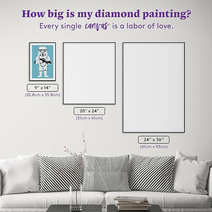 DIAMOND ART CLUB Imperial Soldier Diamond Painting Kit, Fun DIY Crafts for Adults, Round Diamond Art Canvas, 9" x 14"