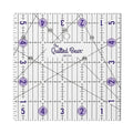 The Quilted Bear Quilting Rulers - Transparent Acrylic Non Slip Quilting, Patchwork & Sewing Ruler with Clear Black Lines & 30, 45 & 60 Degree Angles for Perfect Accuracy & Precision (5.5" x 5.5")