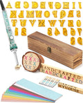 3/4" Wood Burning Letter Kit with Electric Branding Iron, 36 Pcs Wood Burning Kit with Letter & Number Stamps for Wood Leather Hats Branding, DIY Gifts for Wedding Birthday Christmas