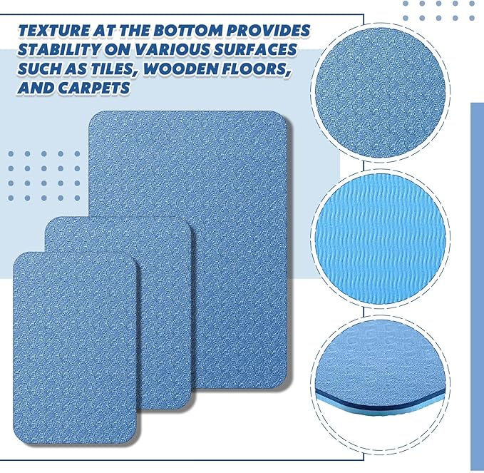 3 Pcs Sewing Machine Muffling Mat Pedal Mat Sewing Machine Pad No Slip Rubber Stay in Place Mats for Calms Vibration(Blue,15 x 20 Inch,14 x 9 Inch,14 x 11 Inch)