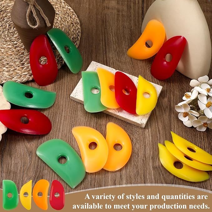16 Pcs Soft Silicone Pottery Ribs, Multi Styles DIY Smooths Shapes Pottery Trimming Tools, Silicone Clay Ceramic Ribs, 4 Styles, for Shapes Sculpting Mud Trimming Throwing