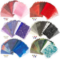 132 Sheets Textured Scrapbook Paper and Mesh Fabric Assorted Set, 6 Pack Mixed Special Paper for Scrapbooking Planner Bullet Junk Journal Supplies 5.5x4 Inch