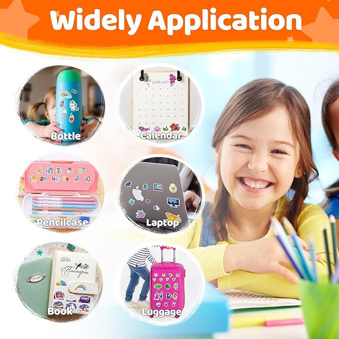 Stickers for Kids, Dcuminkel 3000+ Cute Stickers, 48 Sheets Super Colorful Stickers for Kids, Students, Teachers, Adults, Teens.Great Gift forTeens’s Birthday, Christmas Halloween or Holiday.