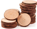 Unfinished Natural Wood Slices 30Pcs 2.4-2.8 Inch Round Wood Discs for Crafts Wood Christmas Ornaments,Wedding Centerpieces Paintings DIY Crafts Disc Coasters