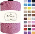 Maxee Premium Polyester Macrame Cord 3 mm × 218 yd,3mm 100% Polypropylene Macrame Cord,Ideal for Crochet, Wall Hangers, Bags, Rugs & DIY Crafts(Haitang Powder)