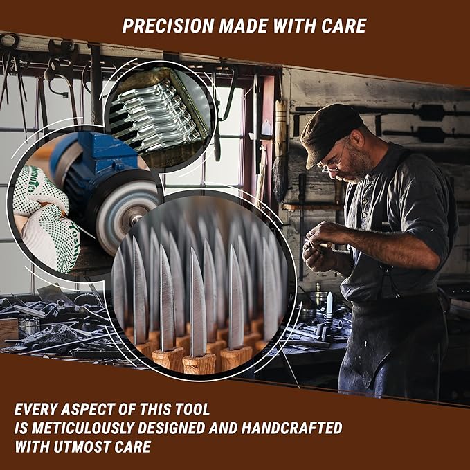 BeaverCraft Wood Carving Gouge K5/12 Woodworking Hand Chisel Compact Wood Carving Knife for Beginners and Profi