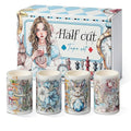 Snycler Pre-Cut Fairy Tale Themed PET Washi Tapes - Vintage Aesthetic Tape Stickers for Journaling, Scrapbooking, Junk Journals, Crafts, Planners - 4 Rolls