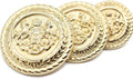 Gold Metal Shank Buttons - 12 Pcs - 3 Size Options - Twin Horse Round Metal Shank Buttons for Men Women Blazer Coat Uniform Shirt Suit and Jacket Sewing Craft DIY N4701
