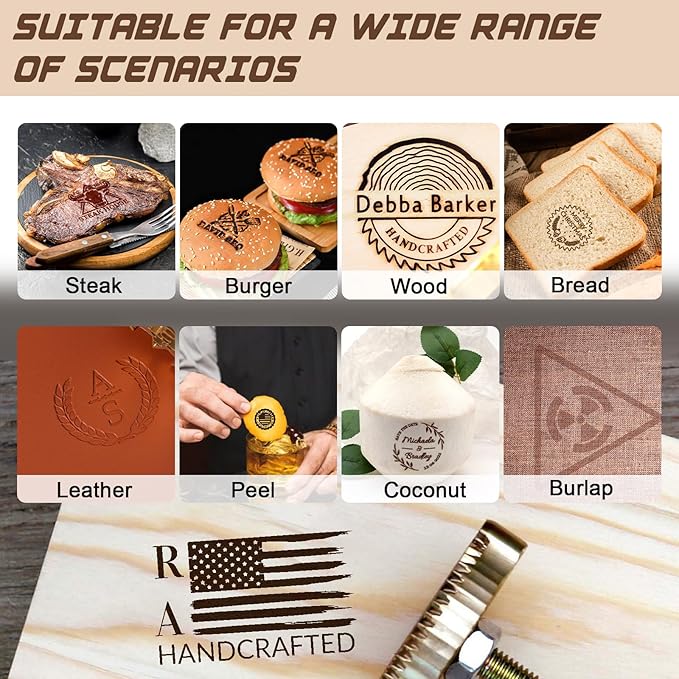 ORYG Custom Wood Branding Iron - Durable Personalized Metal Branding Tool - Leaves an Eternal and Unique Imprint on Your Handicrafts