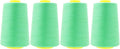 Mandala Crafts 4 Pack of Serger Threads Cones Spools - 40S/2 24000 Yards Polyester Seafoam Green Threads for Sergers Machine and Overlock Quilting Sewing Machine