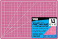 U.S. Art Supply 12" x 18" Self-Healing Cutting Mat 5-Ply - Double-Sided Pink/Blue Craft Mat, Non-Slip Cutting Mats for Crafts, Sewing, Quilting, Scrapbooking