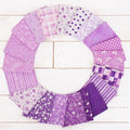Threadart Exclusive 20 Fat Quarter Bundles - Lavender Vintage Prints 100% Cotton Fabric - Premium 100% Cotton Quilting Fabric - No Duplicates - Full Size Fat Quarters 18"x21" - Lavender