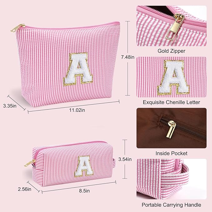YOOLIFE Christmas Gifts For Teenage Girls Birthday Gift for Girls Makeup Bag Cosmetic Bag Teacher Gifts for 3 4 5 6 7 8 9 10 11 12 13 Year Old Girl Christmas Gift For Women Pink J