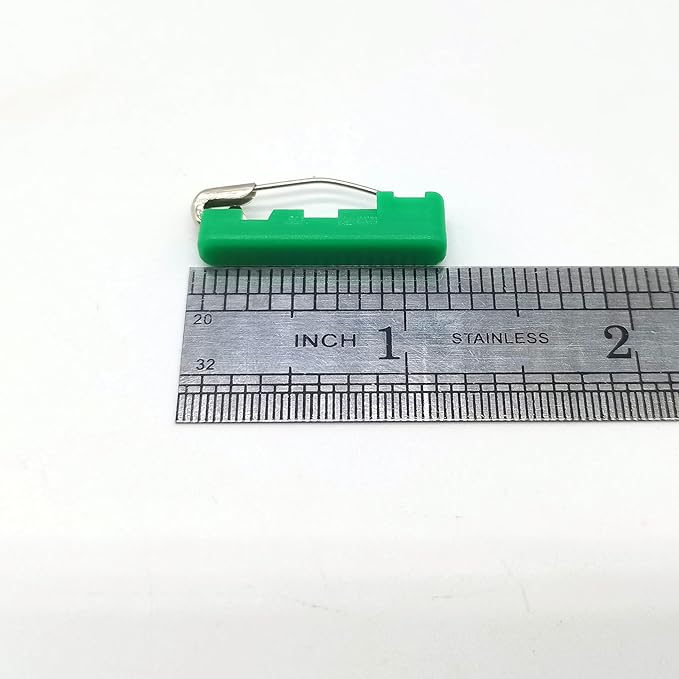 Curved Safety Pins with Grip Covers, Basting Pins for Quilting, Size 1, 50-Count, Green