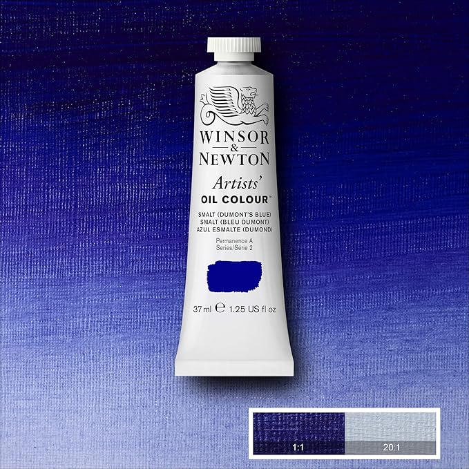 Winsor & Newton Artists' Oil Color, 37ml (1.25 oz) Tube, Smalt (Dumont's Blue)