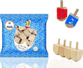 The Dreidel Company 10-Pack Hanukkah Wood Dreidels, Design Your Own Dreidel, DIY 1.5" Inch Unfinished Natural Wooden Chanukkah Dreidels (10-Pack)