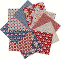 iNee Charm Packs for Quilting 5 inch, Precut Cotton Quilting Fabric Bundle, 50 Charm Squares, Candy Bloom
