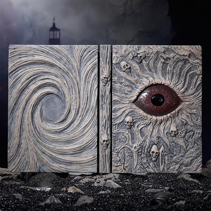 Hell's Eye DND Notebook Handmade Vintage Writing Journal with 3D Embossed Cover, Sketchbook, Antique Travel Diary for Gothic Writing, Christmas and Halloween gifts, stocking stuffers for christmas