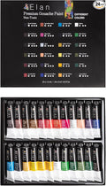 Elan Professional Gouache Paint Set, 24 Rich Colors Gouache Paint Tubes 0.4fl oz, Non-Toxic Mini Tubes for Canvas & Crafts, Art Paints for Adults