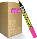 High Purity MM-08 Dual Tip Marker, 13ml Lab-Tested Paint, Dual Cone/Chisel Tip, Low Corrosive, Low Halogen & Chloride, Certificate & Lab Analysis Included, Made in USA - Pink 12 Pack