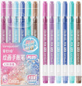 Glitter Gel Pens, 6 Pack Colored Pens for Black Paper & White Paper, 1.0mm Point Pens, Large Capacity Ink Pens for Coloring, Writing, Drawing, Journaling, Note Taking, Office, Home